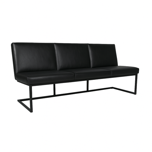 Bancheta piele NEAGRA | model FLEET