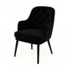 Fotoliu catifea NEAGRA | model MATEO