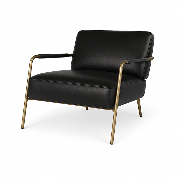 Fotoliu piele NEAGRA | model RUSO