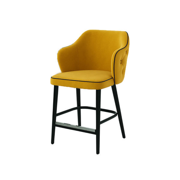 Scaun bar catifea GALBENA | model ZOE