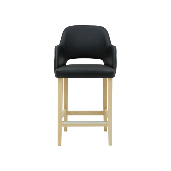 Scaun bar piele naturala BEJ | model APRIL