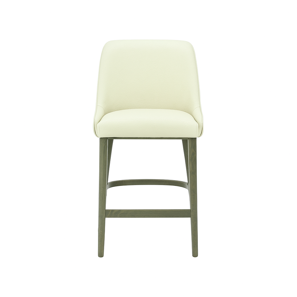 Scaun bar piele naturala BEJ | model GINA