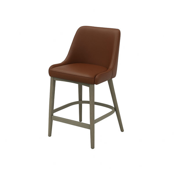 Scaun bar piele naturala BEJ | model GINA