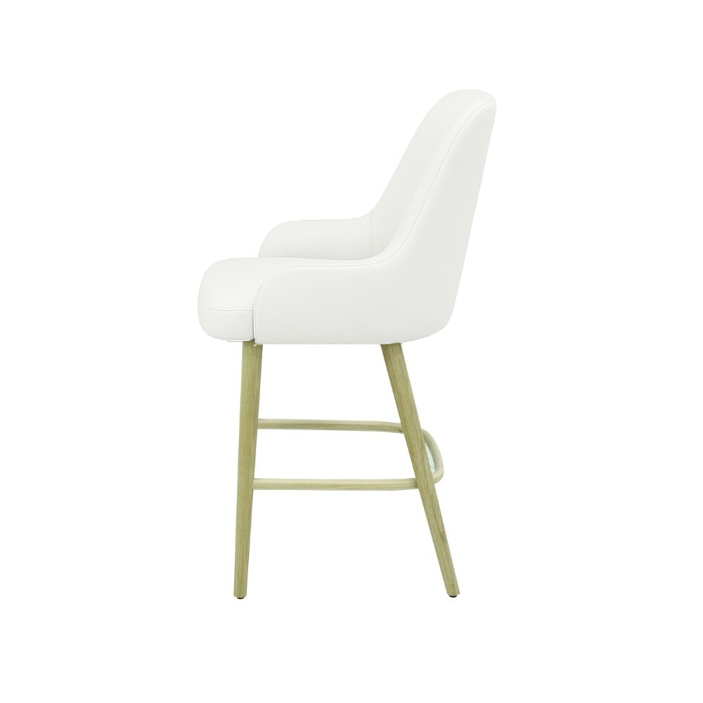 Scaun bar piele naturala BEJ | model ROCCO